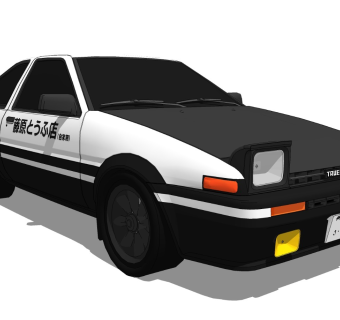 超精细汽车模型 头文字D AE86 Trueno
